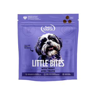 NutriSource Grain Free Little Bites Trout Dog Treats 6oz nutrisource, nutri source, little bites, trout, dog treats, gf, grain free